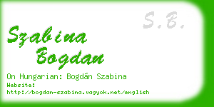 szabina bogdan business card